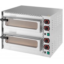 Four À Pizza 2 chambres 400, acier inoxydable AISI 430, 3400 W