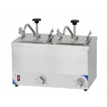 Pompe À Sauce Chauffant Double, acier inoxydable, 200 W