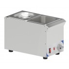 Bain marie à sauce 2 x Gn 1/6 en acier inoxydable 800 W