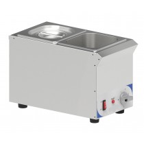 Bain marie à sauce 2 x Gn 1/6 en acier inoxydable 800 W