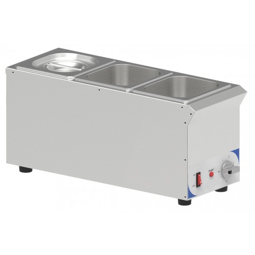 Bain marie À Sauce 3 x Gn 1/6 en acier inoxydable 800 W Bain marie À Sauce 3 x Gn 1/6 en acier inoxydable 800 W