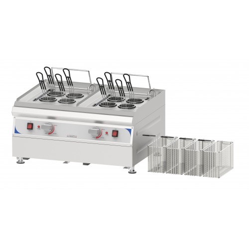 Cuiseur À Pâtes 2 x 9 Litres acier inoxydable 6600 W Cuiseur À Pâtes 2 x 9 Litres acier inoxydable 6600 W