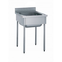 Plonge démontable avec dosseret, 1 bac, largeur 700 mm