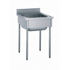 Plonge démontable avec dosseret, 1 bac, largeur 700 mm