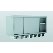 Armoire suspendue portes coulissantes 7 bacs GN 1/3 acier inoxydable largeur 400 mm
