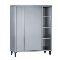 Armoire haute à portes coulissantes en acier inoxydable, largeur 600 mm