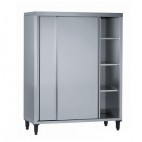 Armoire haute à portes coulissantes en acier inoxydable largeur 600 mm