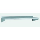 Étagère à plateau murale en acier inoxydable avec dosseret longueur 1200 mm