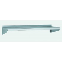Étagère à plateau murale en acier inoxydable avec dosseret longueur 1200 mm