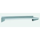 Étagère à plateau murale en acier inoxydable avec dosseret longueur 1600 mm