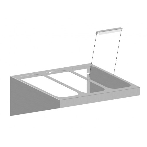 Support mural pour 3 bacs GN 1/3 L 560 x l 350 mm Support mural pour 3 bacs GN 1/3 L 560 x l 350 mm