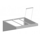 Support mural pour 3 bacs GN 1/3, L 560 x l 350 mm