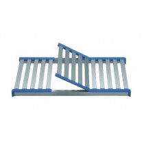 Etagère à clayettes aluminium anodisé P 400 mm, pour rayonnage