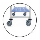 Echelle sur roues, en aluminium anodisé, P 500 x H 1750 mm, pour rayonnage