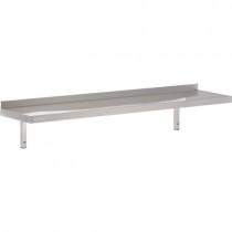 Etagère murale pleine fixe, 1 niveau, inox 430, L 700 x P 240 mm, sur mesure