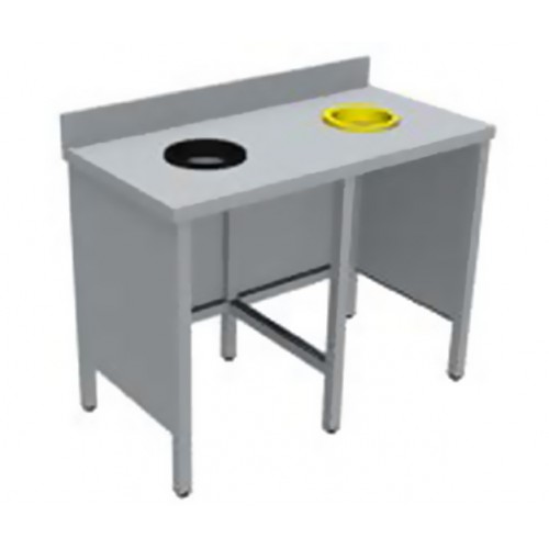 Meuble de tri ouvert avec ou sans rampe à plateaux longueur 1200 mm Meuble de tri ouvert avec ou sans rampe à plateaux longueur 1200 mm