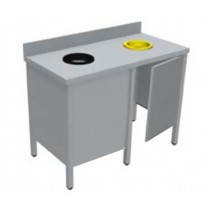 Meuble de tri 2 portes, avec ou sans rampe à plateaux, longueur 1200 mm