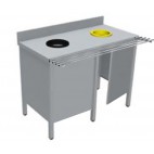 Meuble de tri 2 portes, avec ou sans rampe à plateaux, longueur 1200 mm