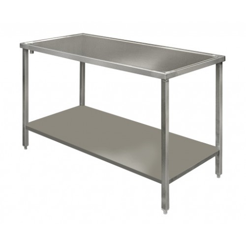 Table de débarrassage sans tvo avec étagère basse pleine Table de débarrassage sans tvo avec étagère basse pleine