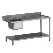 Table d'entrée lave vaisselle avec 1 bac, avec étagère à droite du LV, sans TVO