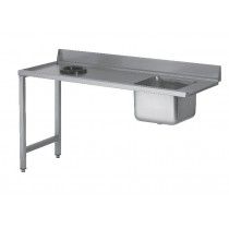 Table d'entrée lave vaisselle avec 1 bac à gauche du LV avec TVO