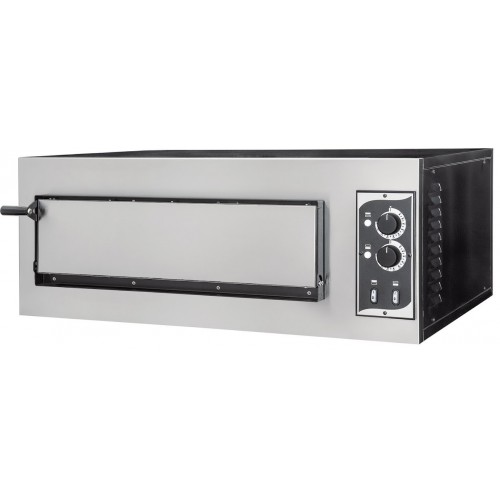 Four à pizza éléctrique mécanique acier inox Basic 1/50 2 thermostats Four à pizza éléctrique mécanique acier inox Basic 1/50 2 thermostats