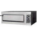 Four à pizza éléctrique mécanique acier inox Basic 1/50 2 thermostats