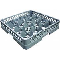 Casier à verre pour lave-vaisselle sans réhausse, gris, 16 compartiments