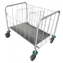 Chariot porte-assiettes, 400 assiettes, inox 