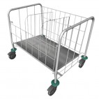 Chariot porte-assiettes, 400 assiettes, inox 