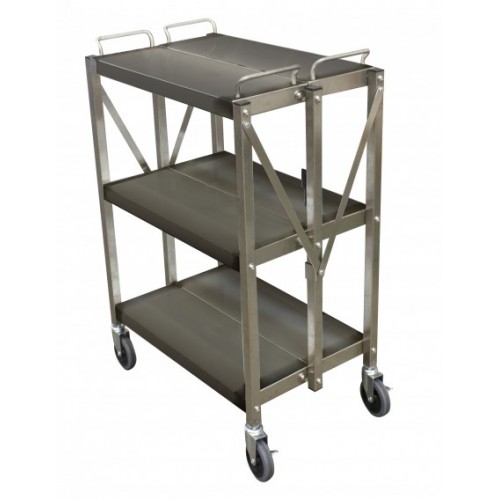 Desserte inox pliante 3 niveaux L 680 mm Desserte inox pliante 3 niveaux L 680 mm