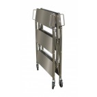 Desserte inox pliante 3 niveaux L 680 mm