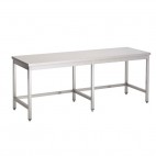 Table de travail Inox AISI 430 sans sous-tablette, L 2200 x P 700 x H 850 mm