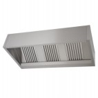 Hotte murale rectangulaire, inox AISI 430, sans moteur, L 3480 mm x P 900 mm x H 540 mm, sur mesure