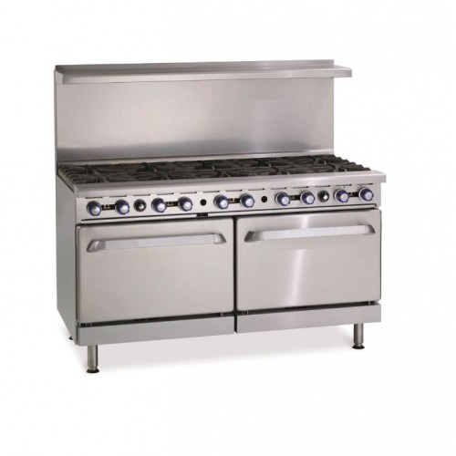 Fourneau 10 feux vifs sur 2 fours à gaz de 10kW Fourneau 10 feux vifs sur 2 fours à gaz de 10kW