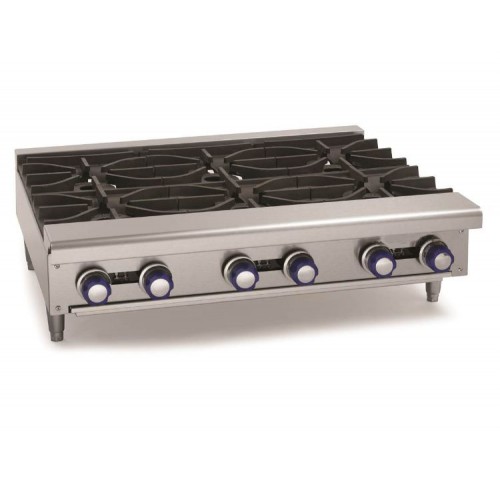 Feux vifs à gaz pour comptoir en inox 4 feux vifs de 8kW largeur 610mm Feux vifs à gaz pour comptoir en inox 4 feux vifs de 8kW largeur 610mm