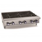 Feux vifs à gaz pour comptoir en inox 4 feux vifs de 8kW largeur 610mm