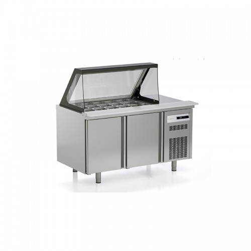 Meuble salade-bar 800, 2 portes pleines, 375 L, 15 bacs GN1/6 Meuble salade-bar 800, 2 portes pleines, 375 L, 15 bacs GN1/6