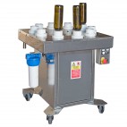 Machine rince-bouteilles semi-automatique, avec 10 positions de bouteilles