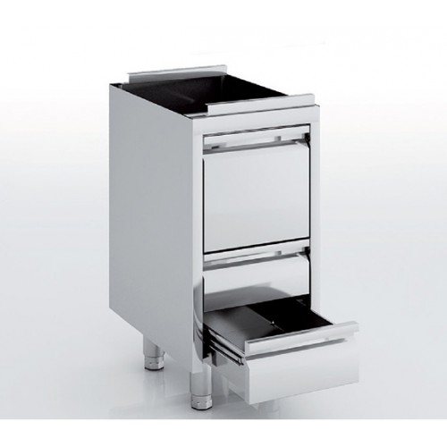 Meuble neutre sans dessus, 3 tiroirs 1 x 200 mm et 2 x 100 mm Meuble neutre sans dessus, 3 tiroirs 1 x 200 mm et 2 x 100 mm