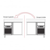 Supplément pour avoir le groupe à gauche du meuble, pour meuble sans évier