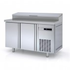 Meuble de préparation pizza, 2 portes pleines, 362 L, 8 bacs GN 1/3