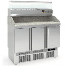 Meuble à pizza compact, 3 portes pleines, 264 L