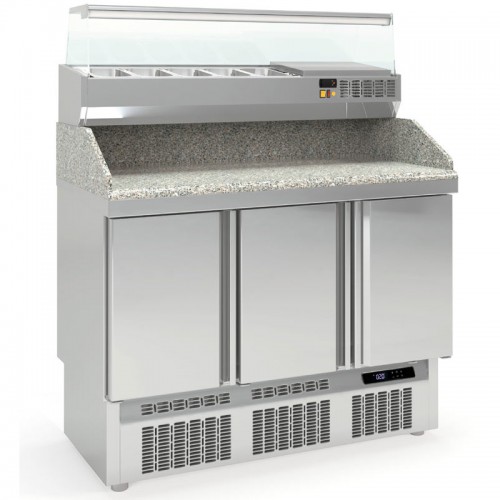 Meuble à pizza compact, 3 portes pleines, 264 L Meuble à pizza compact, 3 portes pleines, 264 L