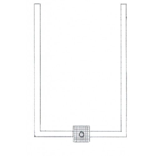 Caniveau Modul 20 à fente de 20 mm, en forme de U, composé de 3 bras : 2500+1740+2500 mm, sortie verticale, sur mesure Caniveau Modul 20 à fente de 20 mm, en forme de U, composé de 3 bras : 2500+1740+2500 mm, sortie verticale, sur mesure