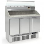 Meuble à pizza compact, 3 portes pleines, 399 L