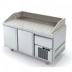 Meuble à pizza avec tiroir à pâtons, 2 portes pleines, 362 L