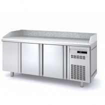 Meuble à pizza, 3 portes pleines, 399 L