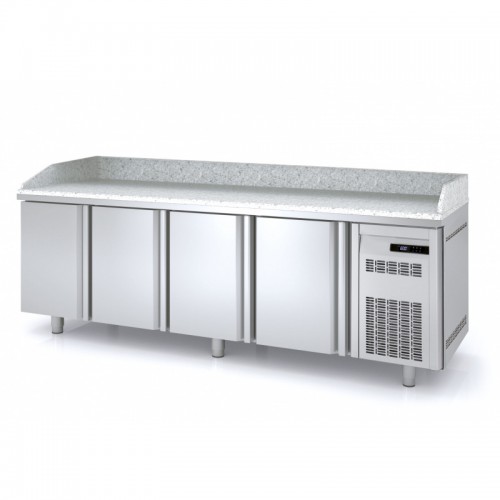 Meuble à pizza, 4 portes pleines, 3 bacs 600 x 400, 761 L Meuble à pizza, 4 portes pleines, 3 bacs 600 x 400, 761 L