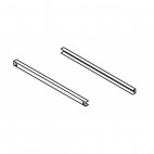 Jeu de glissières GN 2/1 en U, longueur 660 mm